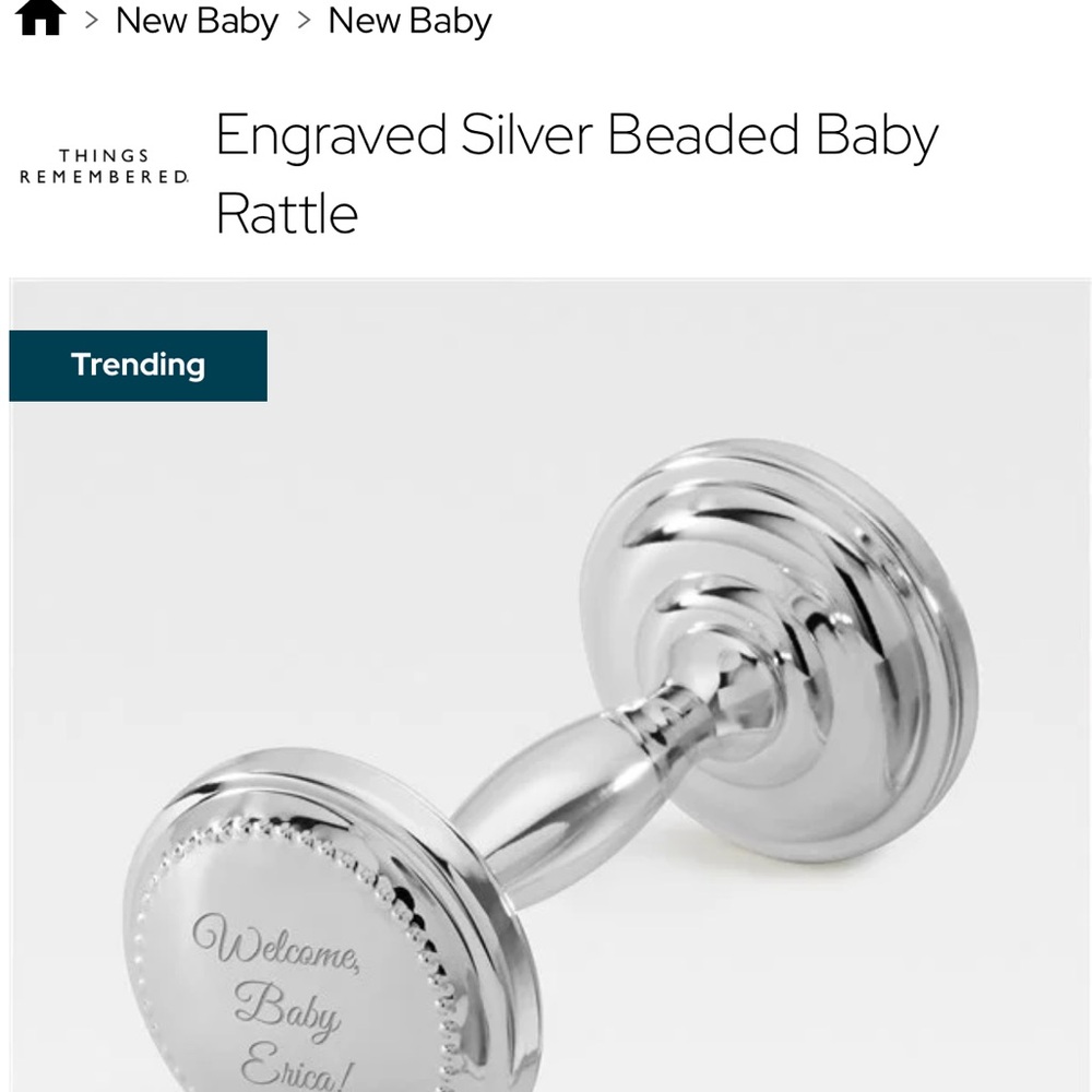 Things Remembered Silver Rattle - Picture 3 of 14